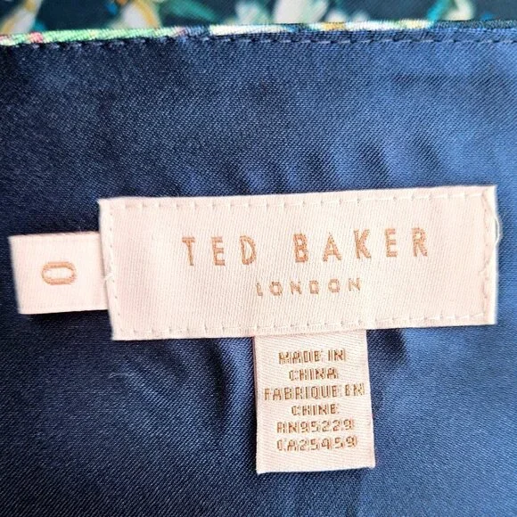 Ted Baker London Sainte Geo Bird Bow Fit & Flare Dress Size 0 - Picture 4 of 16